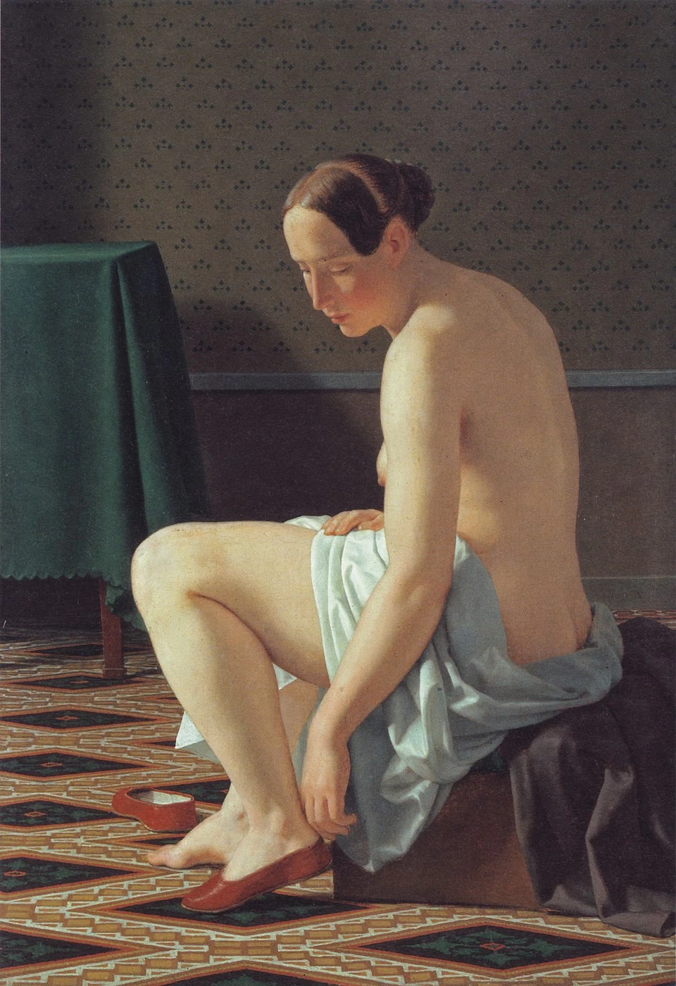 Donna nuda che indossa le pantofole - Ny Carlsberg Glyptotek, Copenaghen